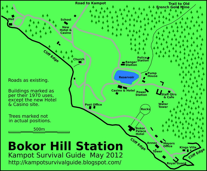 Bokor Mountain Map