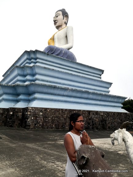 Yeay Mao Statue on Bokor Mountain