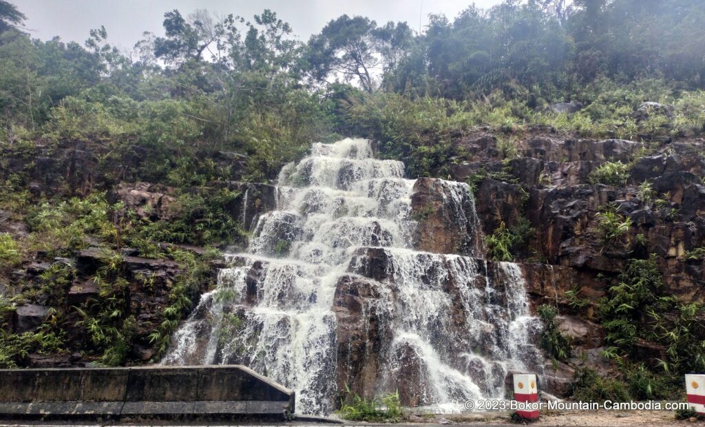 waterfall on bokor mountain