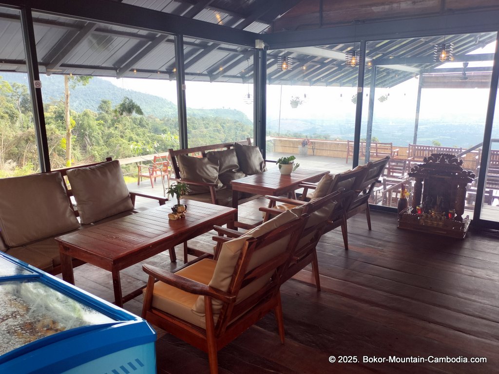 Tmaw Muk Yeak Cafe on Bokor Mountain in Cambodia