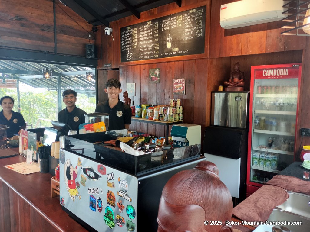 Tmaw Muk Yeak Cafe on Bokor Mountain in Cambodia