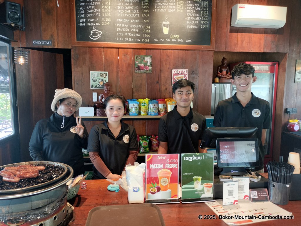 Tmaw Muk Yeak Cafe on Bokor Mountain in Cambodia