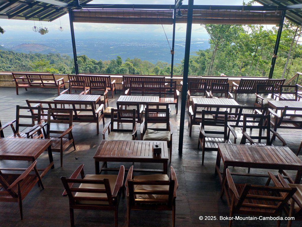 Tmaw Muk Yeak Cafe on Bokor Mountain in Cambodia