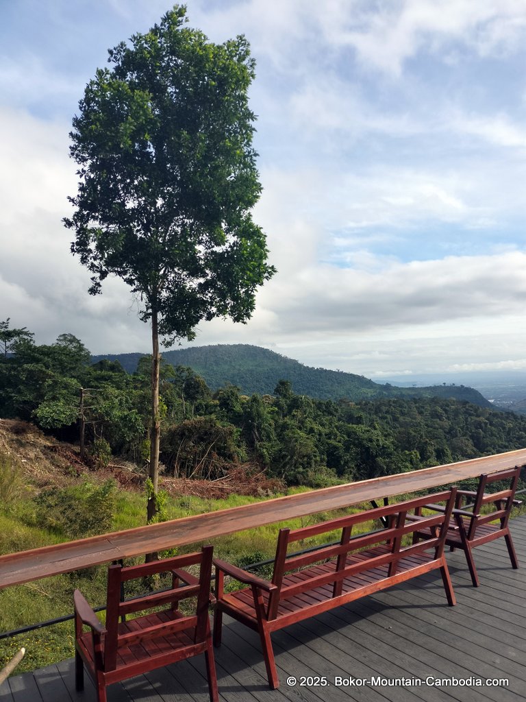Tmaw Muk Yeak Cafe on Bokor Mountain in Cambodia