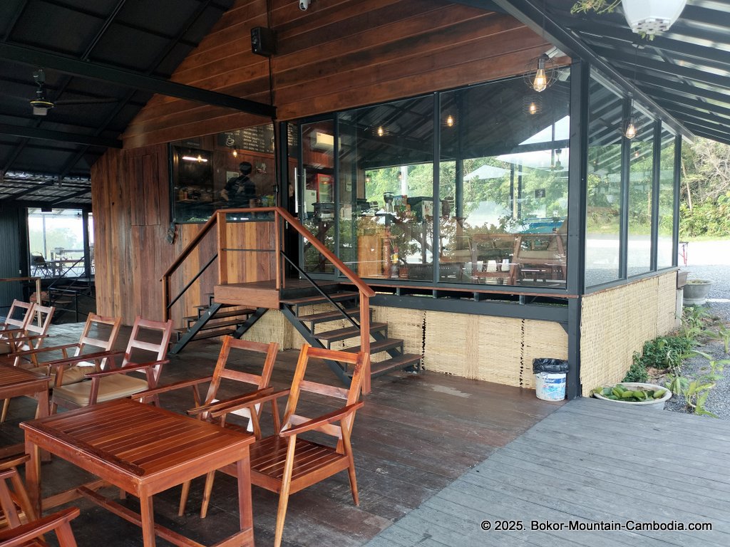 Tmaw Muk Yeak Cafe on Bokor Mountain in Cambodia