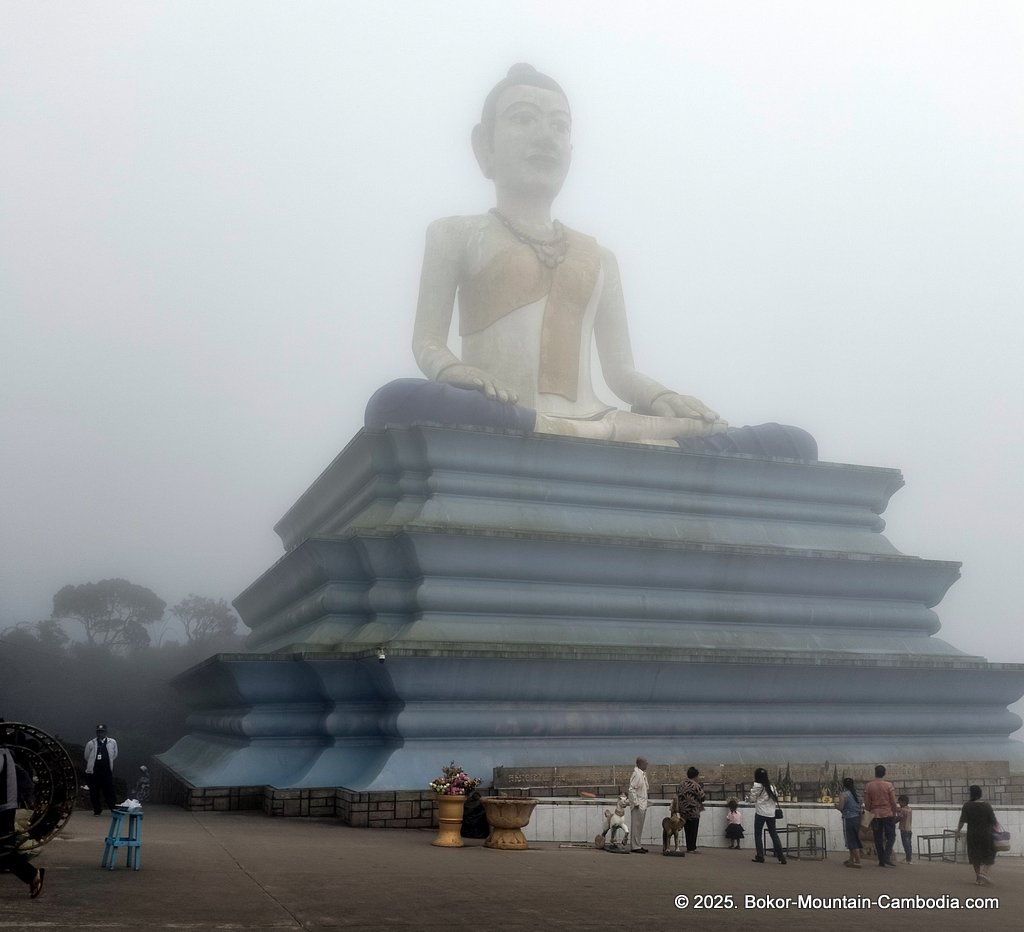 Yeay Mao Statue on Bokor Mountain in Kampot, Cambodia.