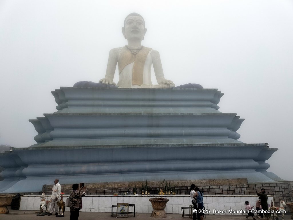 Yeay Mao Statue on Bokor Mountain in Kampot, Cambodia.