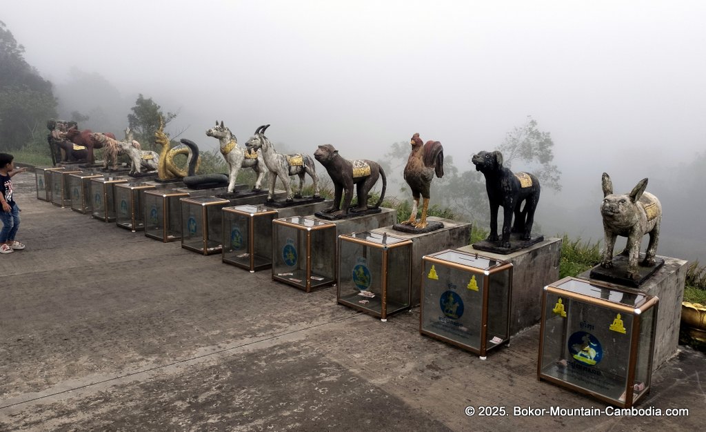 Yeay Mao Statue on Bokor Mountain in Kampot, Cambodia.