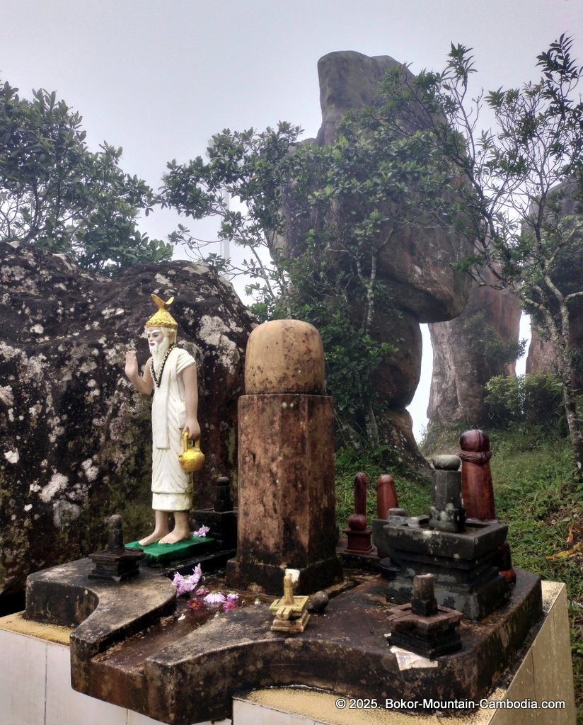 Yeay Mao Statue on Bokor Mountain in Kampot, Cambodia.