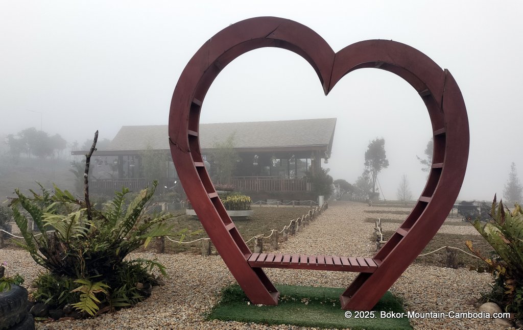 Mountain Lake Coffee on Bokor Mountain in Kampot, Cambodia.