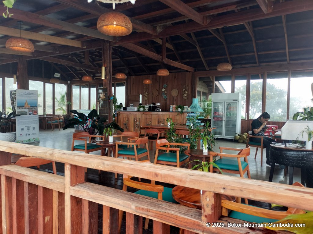 Mountain Lake Coffee on Bokor Mountain in Kampot, Cambodia.