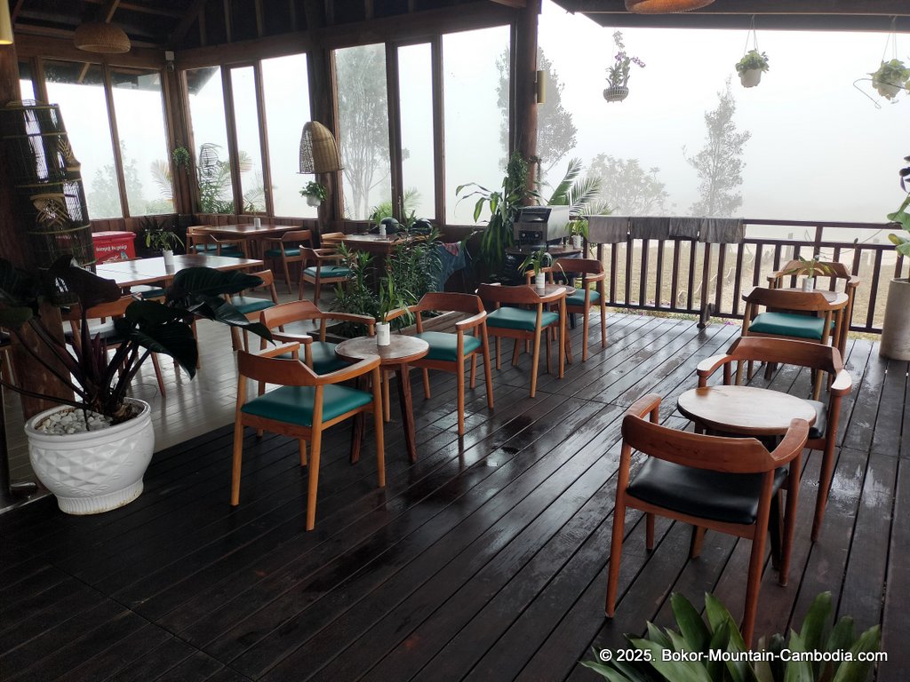 Mountain Lake Coffee on Bokor Mountain in Kampot, Cambodia.