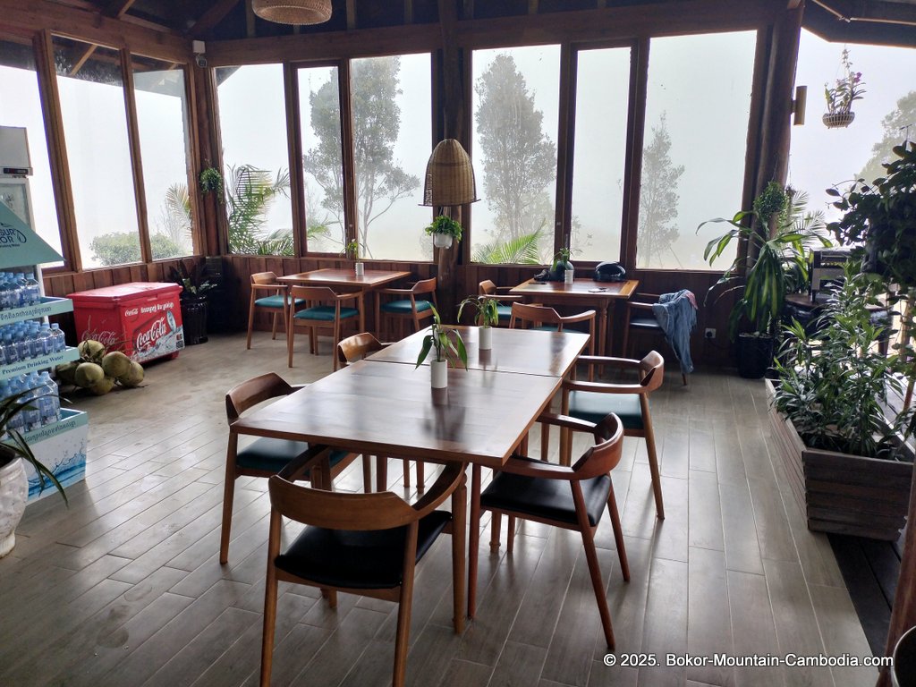 Mountain Lake Coffee on Bokor Mountain in Kampot, Cambodia.