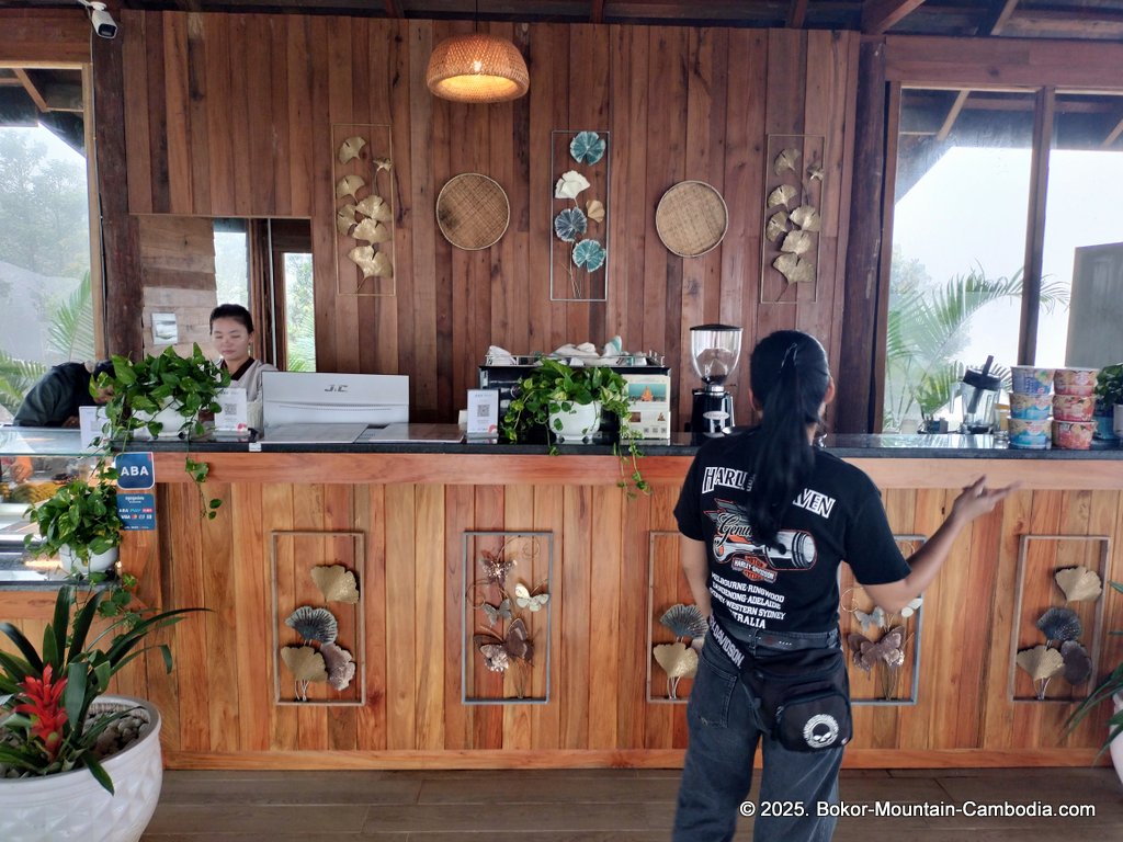 Mountain Lake Coffee on Bokor Mountain in Kampot, Cambodia.