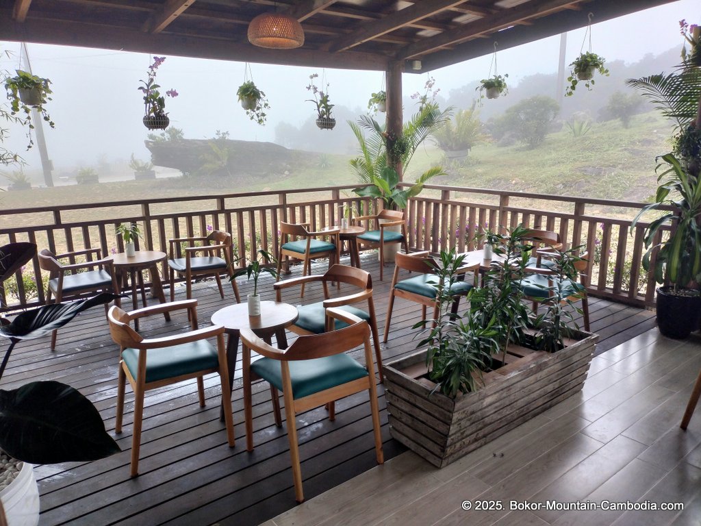 Mountain Lake Coffee on Bokor Mountain in Kampot, Cambodia.