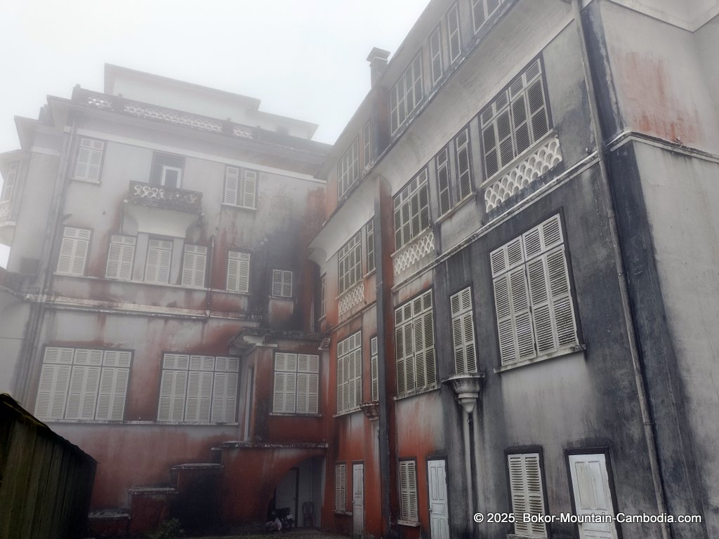 old abandoned casino on bokor mountain in cambodia