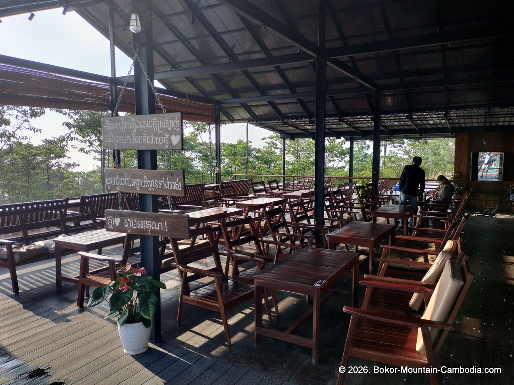 Tmaw Muk Yeak Cafe on Bokor Mountain in Cambodia